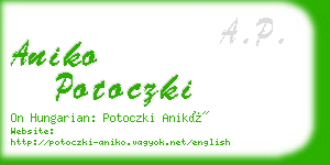 aniko potoczki business card